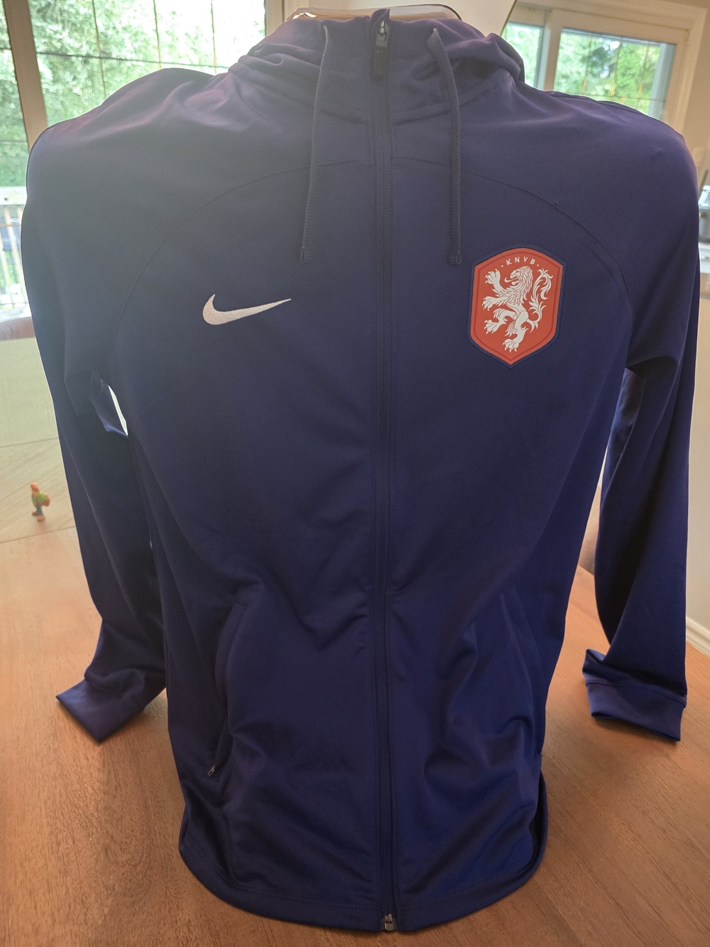 Nike Netherlands National Team Deep Blue Full-Zip Hooded Jacket with Crest Patch